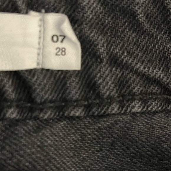 Garage Denim Ample Baggy Jeans Black Raw Hem Size 7 (28) - Picture 10 of 11